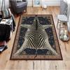Zebra Pattern Area Rug Modern Art Design Carpet Non-Slip Floor Mat for Living Room Home Decoration Black White Striped Carpet