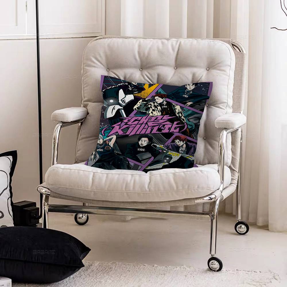 Anpassad P1Harmony KPOP 45*45cm Kuddfodral Kuddfodral Dekoration Kuddfodral Hem Kuddfodral för Soffkudde