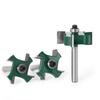 4 Edge T Type Bearings Wood Milling Cutter Industrial Grade Rabbeting Bit Woodworking Tool Router Bits for Wood  6mm 1/4 Inch Shank