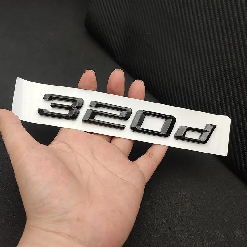 3D Glossy Black Car Rear Trunk Letters Stickers For BMW E46 E36 G20 E90 F30 E92 316d 318d 320d 325d 330d Emblem Logo Accessories
