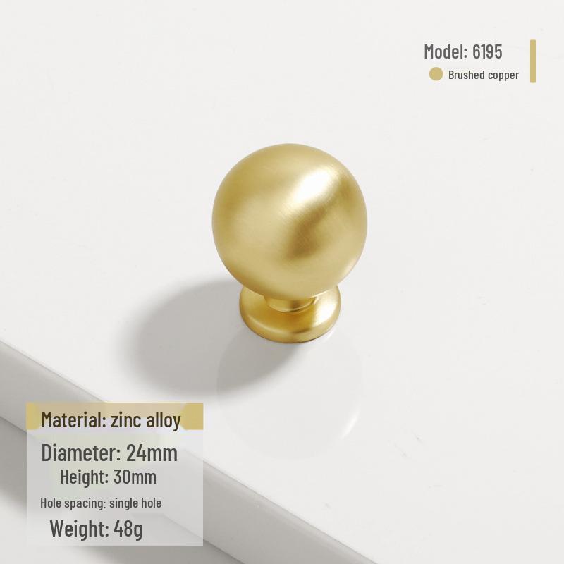 French Modern Gold Zinc Alloy Cabinet Handle