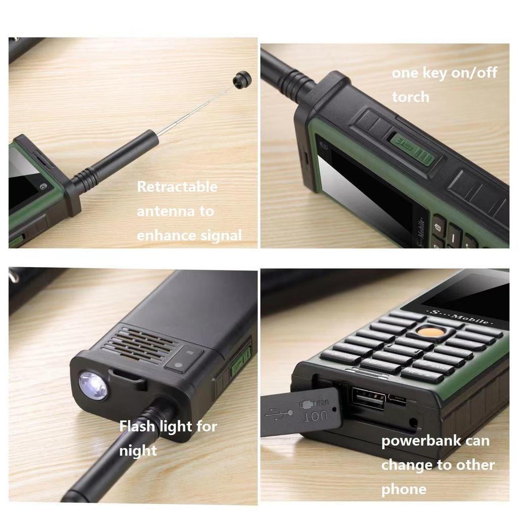 Multi-SIM Outdoor Feature Phone mit erweiterter Antenne und langer Standby-Zeit