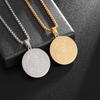 Stainless Steel Personality Simple Odin Viking Pendant European and American Fashion Medals Mens Necklace