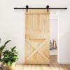 VidaXL Sliding Door and Hardware Kit 95x210 Cm Solid Pine, Interior Door, Interior Barn Door 3203246