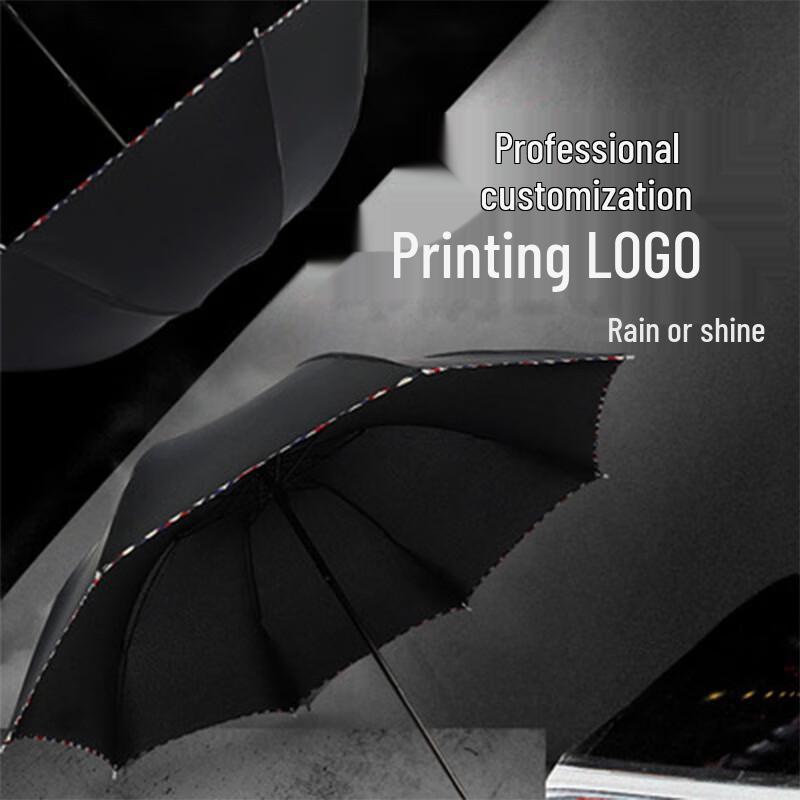 SYA-S Large Reinforced 10-Rib Folding UV Umbrella Large, 10 Ribs, No Adhesive, Random Color