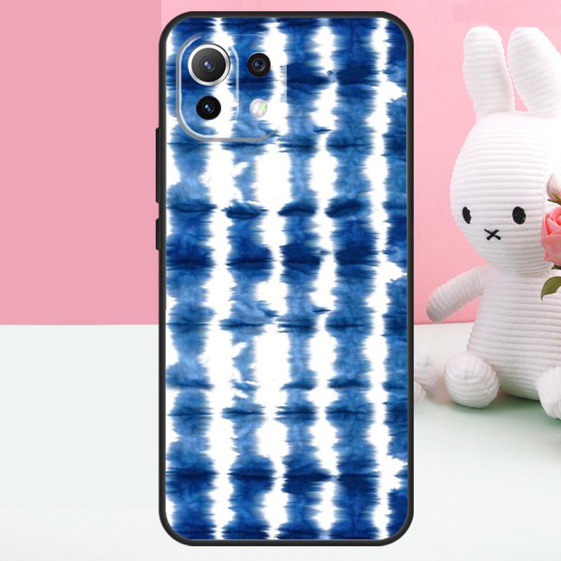 Shibori Indigo Batik Hülle Für Xiaomi 15 Ultra 14 15T 13T 14T 17 Pro Max POCO F8 Ultra F7 F5 F6 X5 X6 X7 Pro Funda