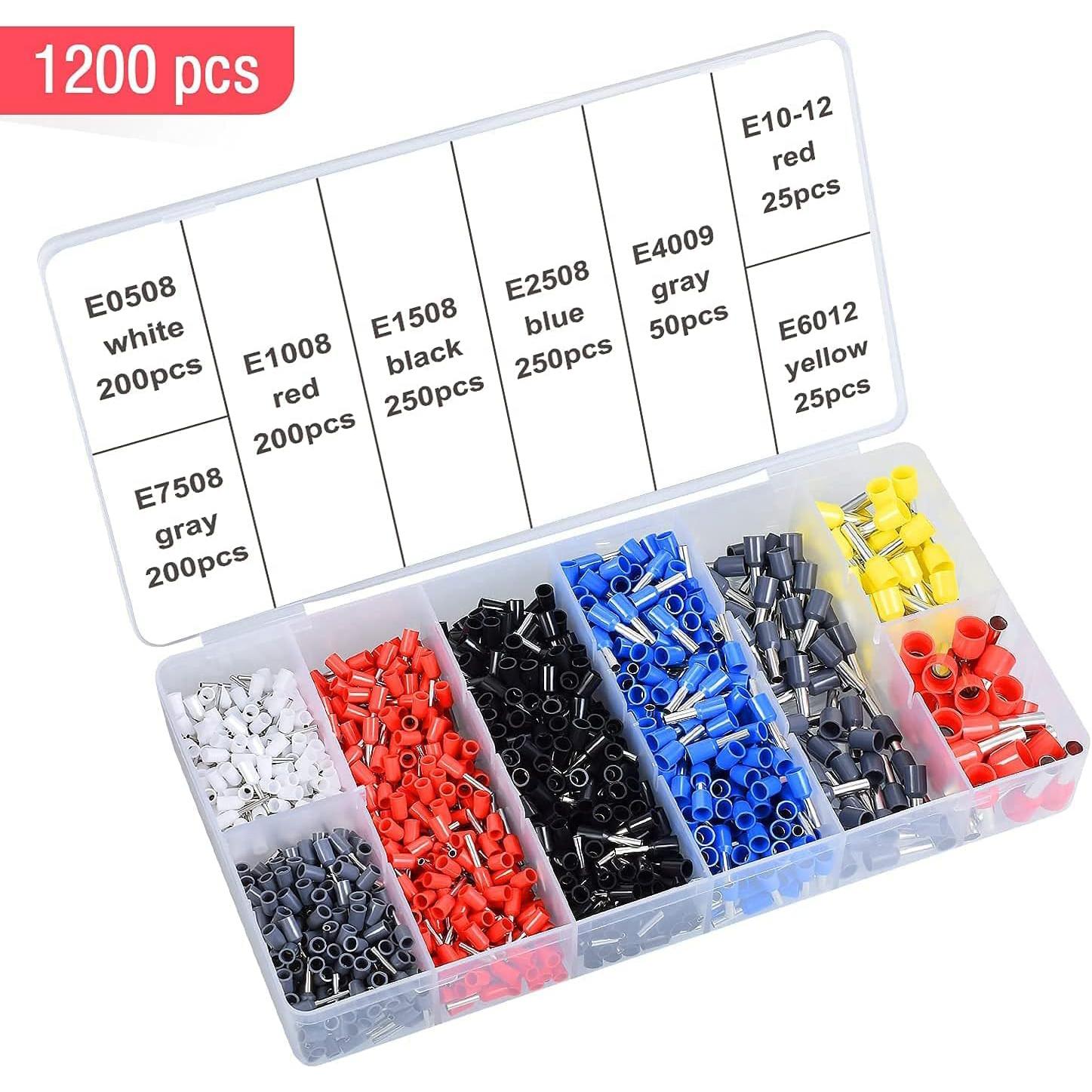 

Наконечники для проводов Обжимные клещи Набор инструментов с храповым механизмом и клеммами Соединители проводов AWG24-10