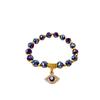 Retro Luxury Beaded Evil Eye Bracelet - European and American Style Glass Crystal Jewelry