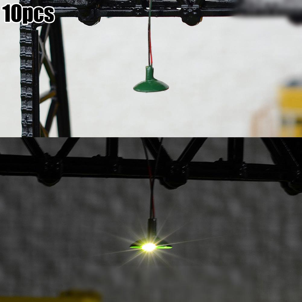 10pcs OO / HO Scale Street Light Model Wall Lamp Posts Led Ceiling Lamps Railway Train Lamp LED Street Lamp Model Landscape