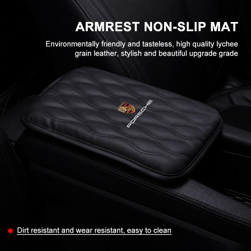 1 ks Kožené podložky loketní opěrky do auta Ochranný voděodolný polštář na ruku Pro Porsche Boxster Cayenne Panamera Macan Cayman 911 918 996 917 991