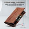 Suitable for iPhone 17 Pro MAX brown PU leather flip phone case wallet with card slot foldable bracket magnetic buckle