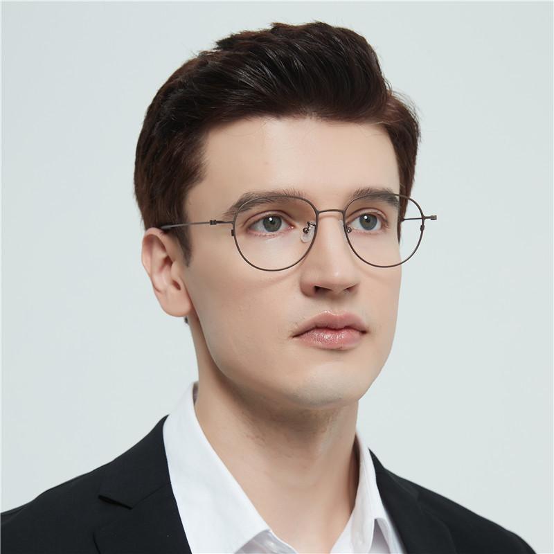 Japanese Handmade Pure Titanium Glasses Frame Men Oval Round Eyeglasses Women Big Face Spectacle Eyewear No Fading Ultralight 6g