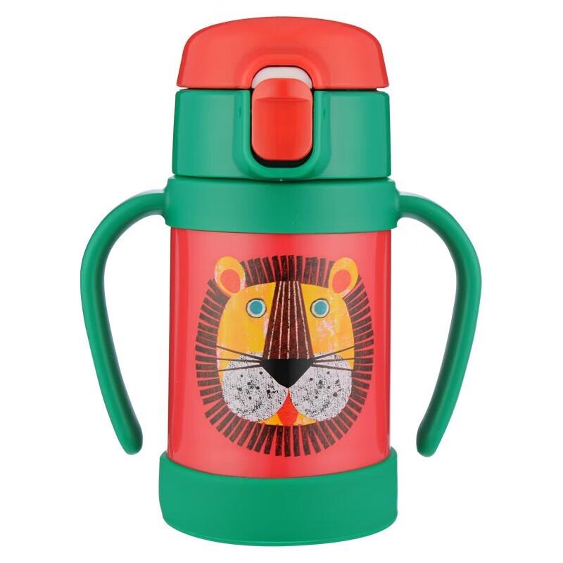 Tiger Kids  280ml Stainless Steel Vacuum Insulated Straw Bottle