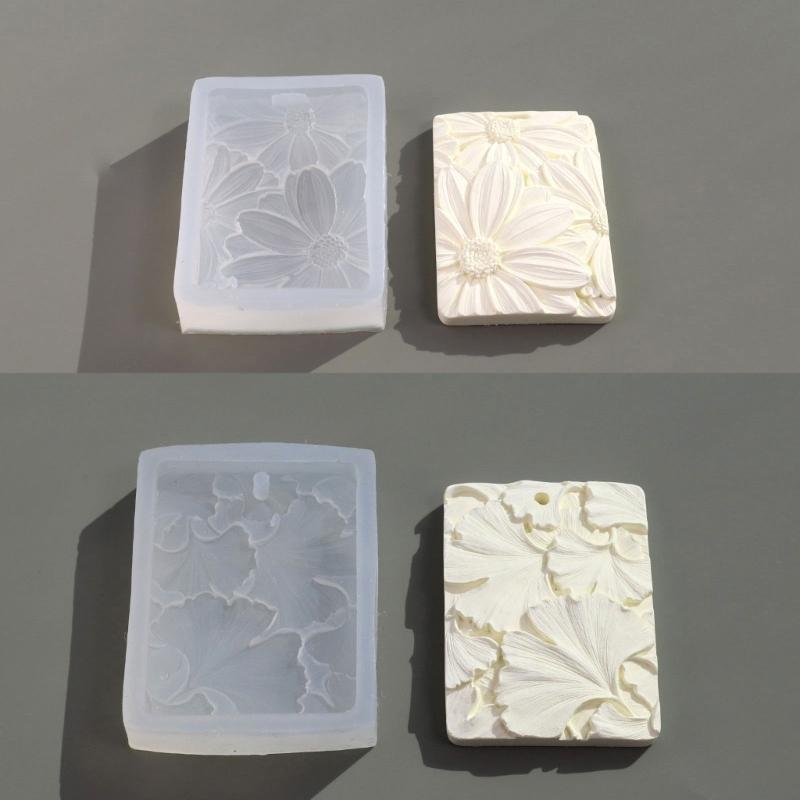 Listing Mold Gypsum Diffuser Stone DIY Mold Silicone Resin Mold Soap Mold Flower Leaf Pendant Making Silicone Mold