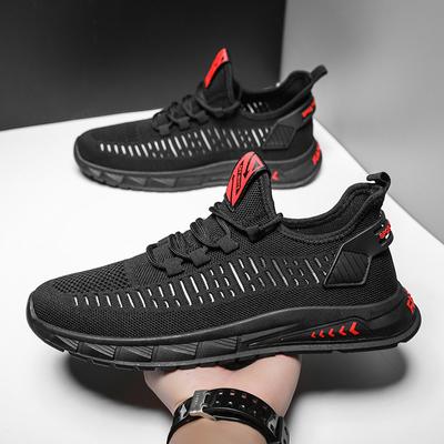 Sapatos esportivos novos de verão 2025, sapatos esportivos da moda, sapatos de corrida masculinos, populares sapatos casuais de malha tecida voadora