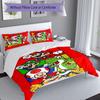 3pcs Super Mario pattern bedding set duvet cover set includes duvet cover &pillowcases, perfect all season bedroom decoration & gift