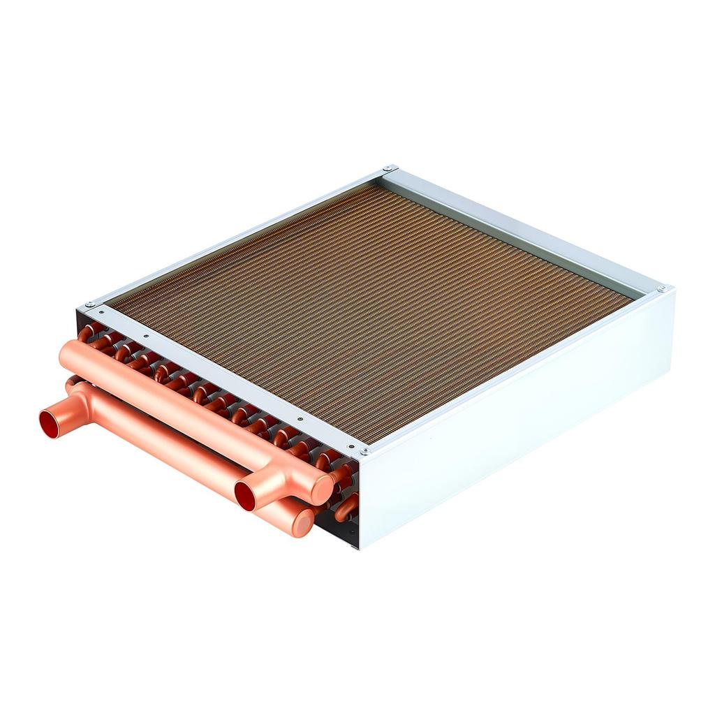 VEVOR Water To Air Heat Exchanger, 356 X 356 Mm Finned Tube HVAC Heat Exchanger Coil with Copper Tubes & Aluminum Fins