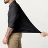 Herren Muscle Fit Hemden Knitterfrei Langarm Freizeit Button-Down Hemden