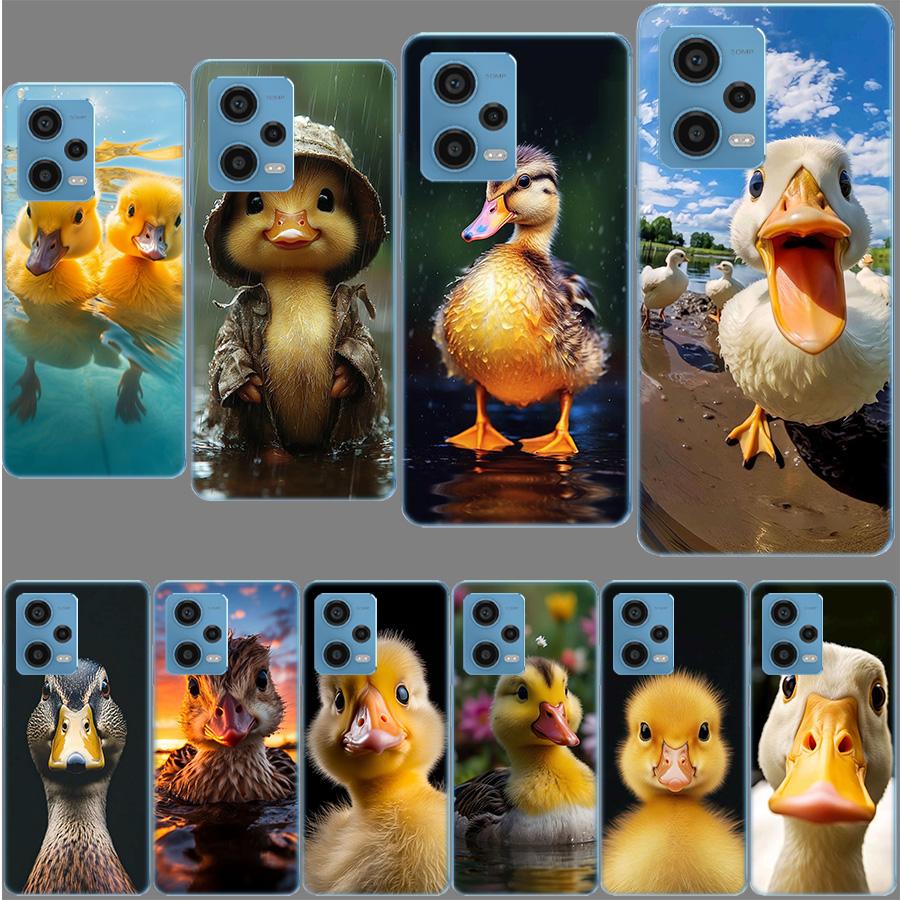 Yellow Duck Phone Case For Redmi Note 13 12 14 15 Pro Plus 13R 11 11T 11E 11S 10 Pro 10S 9 9S Cover Cell Clear TPU Capa Cases Sh