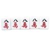 Colorful Mini Mahjong Tile Magnets 4/5Pieces Set for Refrigerator and Office Decors Miniature Board Game Charm Magnets B03E