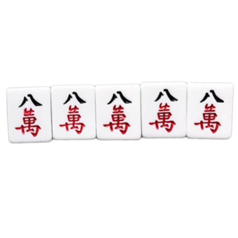 Colorful Mini Mahjong Tile Magnets 4/5Pieces Set for Refrigerator and Office Decors Miniature Board Game Charm Magnets B03E