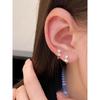 Bow Zircon Earrings, Earrings, Women's Niche High-end Design, Fashionable and Sweet Earrings.
