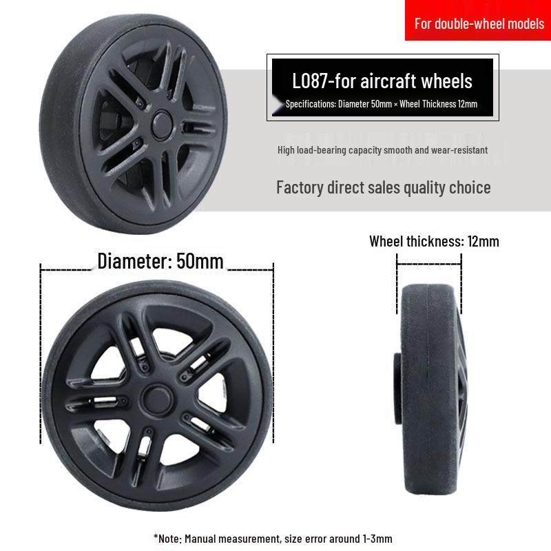 Universal Wheel Replacement for Luggage Suitcase: Leather Caster Rubber Roller Rim Repair Accessories