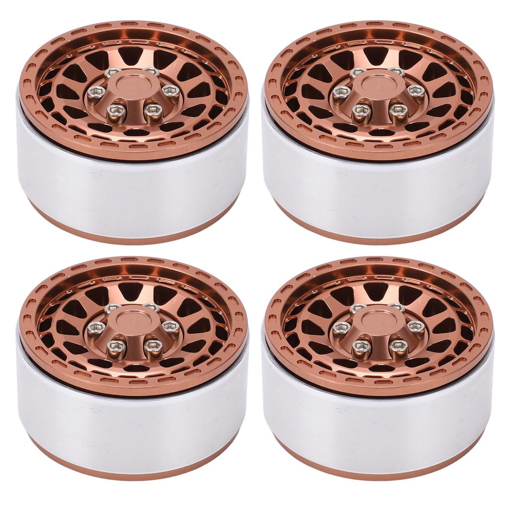 4pcs Beadlock RC Car Wheel Hub Set 1.9in Aluminum Alloy Tire   for 1Celsius10 1Celsius12 1Celsius14 Remote Control Cars