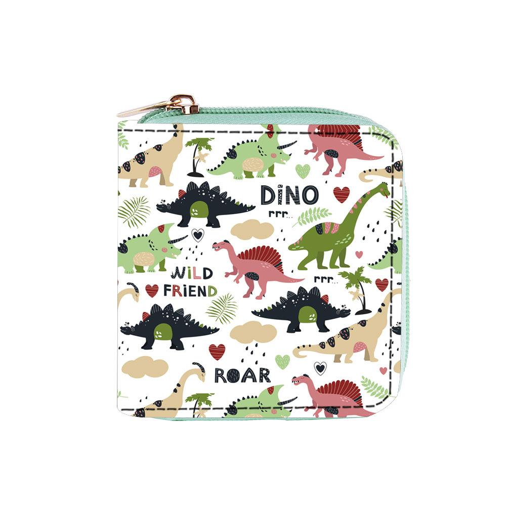 Short dinosaur zipper small wallet, children's bag wallet clutch bag