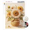 DIY Pearl Painting Canvas Sunflower Design Shiny 3D Bead Art Kit Creative Leisure Craft for Living Room Wall Decor
