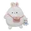 2024 New Cartoon Plush Rabbit Backpack Girl Cute Large Capacity Soft Bag Leisure Plush Book Bag Solid Color Crossbody Bag