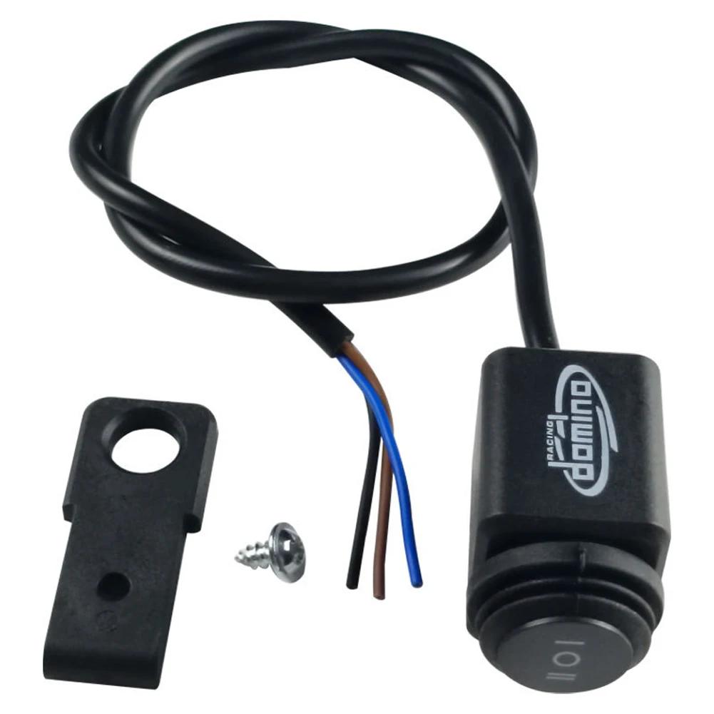 

Motorcycle Signal Lights Switches ON-OFF-ON Button Switches Rearview Mirror Base Headlight Multi-Function Switches Left Or Right чёрный