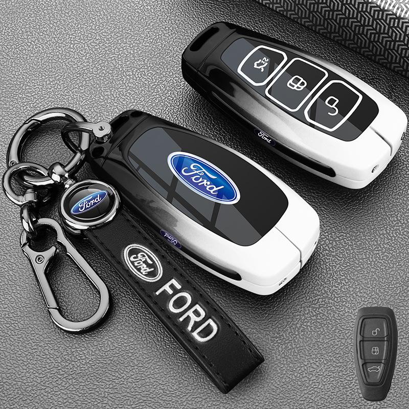 Ford 13-19 Ecosport & 15-18 Focus Folding 3-Button Key Case Metal Shell