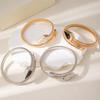 Geometric Spring-Opening Cold Style Metal Elastic Bracelet - High-End European & American Niche Hand Jewelry.