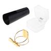 Metal Gold-plated Ligature Tenor Sax Mouthpiece Clip with Plastic Cap for Tenor Saxophone