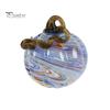 Cute Autumn Centerpiece Mini Hand Blown Glass Pumpkin Ornament, Collectible Thanksgiving Halloween Decoration Faux Crystal Hanging for Fall,