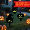 Halloween Party Festive Stakes Pumpkin Yard Sign with Stake, Glow in The Dark Cool Theme Props Spooky Silhouette Garden Stake for Outside Patio
