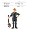Cross-Border Farm Scene Worker Doll: Female Farmer with Shovel Ornament for Model Landscaping