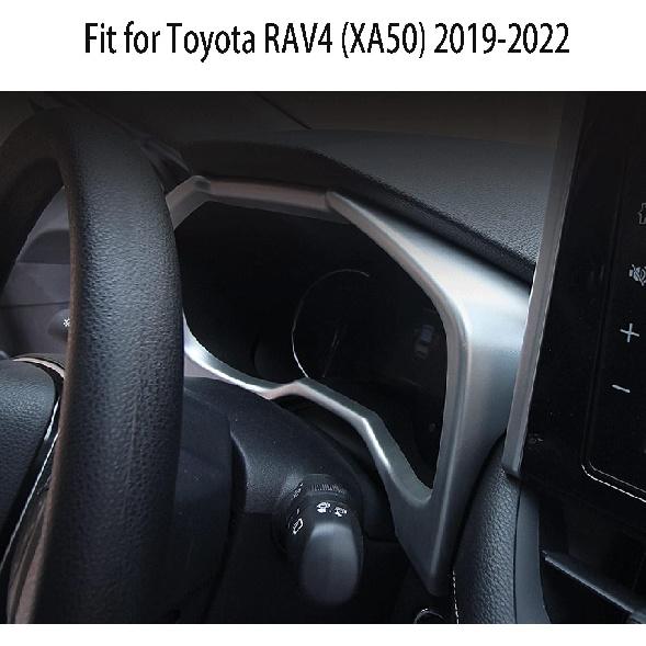 Car Accessories Fit for Toyota RAV4 (XA50) 2019 2020 2021 2022 2023 2024 2025 Inner Dashboard Console Display Decorative Cover Trim (Glossy Chrome