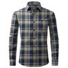 Plaid Men's Shirt Long Sleeve Cardigan