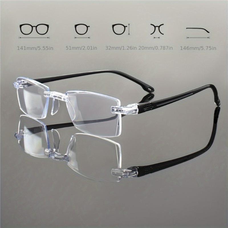 3pcs Unframed Beveled Reading Glasses Elegant Minimalist Design Ideal for Men & Women Perfect for Reading and Everyday Use