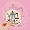 56PCS Animal Coffee PVC Sticky Sticker Aesthetic DIY Colored Decoration Scrapbooking Hand Accounting Supplies for Kids