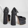 Mode Sommer Party Chunky Schuhe Runway Stil Mode Pailletten Platfomr Wedges Frauen Pumps 14CM Ultra High Heels Sexy Gladiator Sandalen