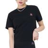 MLB Classic Logo Round Neck Pullover Soft Comfortable Casual Sports Short Sleeve T-Shirt Women T-shirts Black 3FTSBA143-50BKS