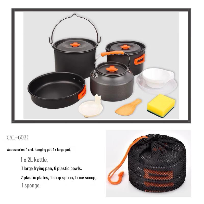 Outdoor Camping Cookware Set One Size