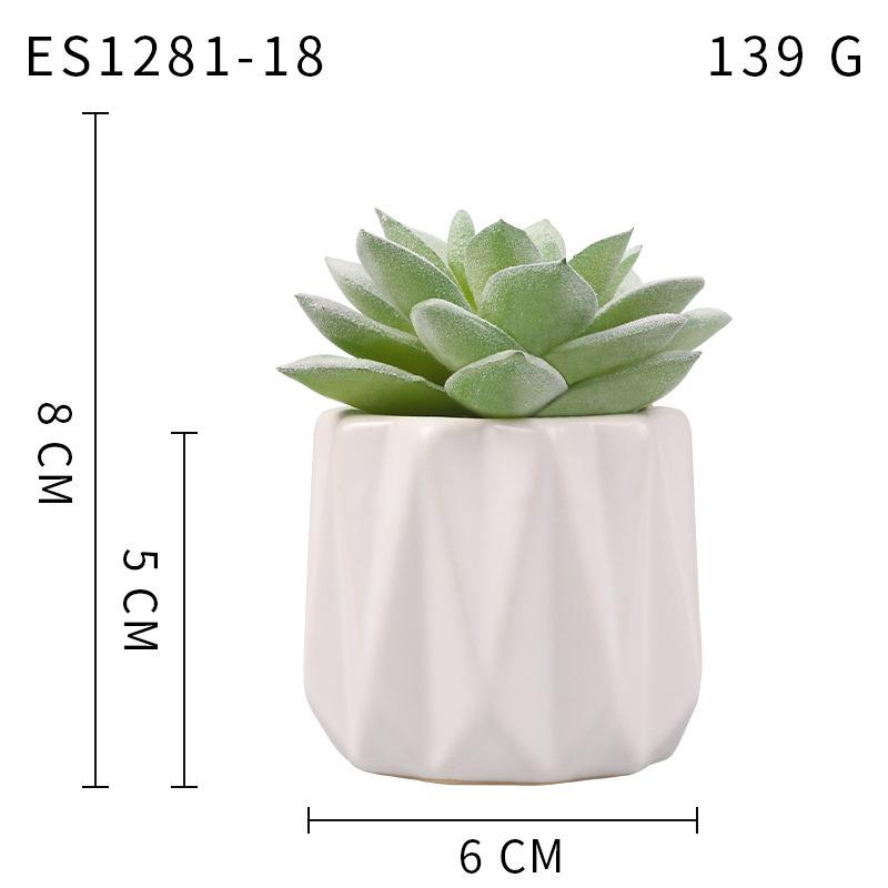 Small, Wavy Cup-Shaped Simulated Succulent Plant Potted Plant, Nordic Office Furniture Fresh Decoration