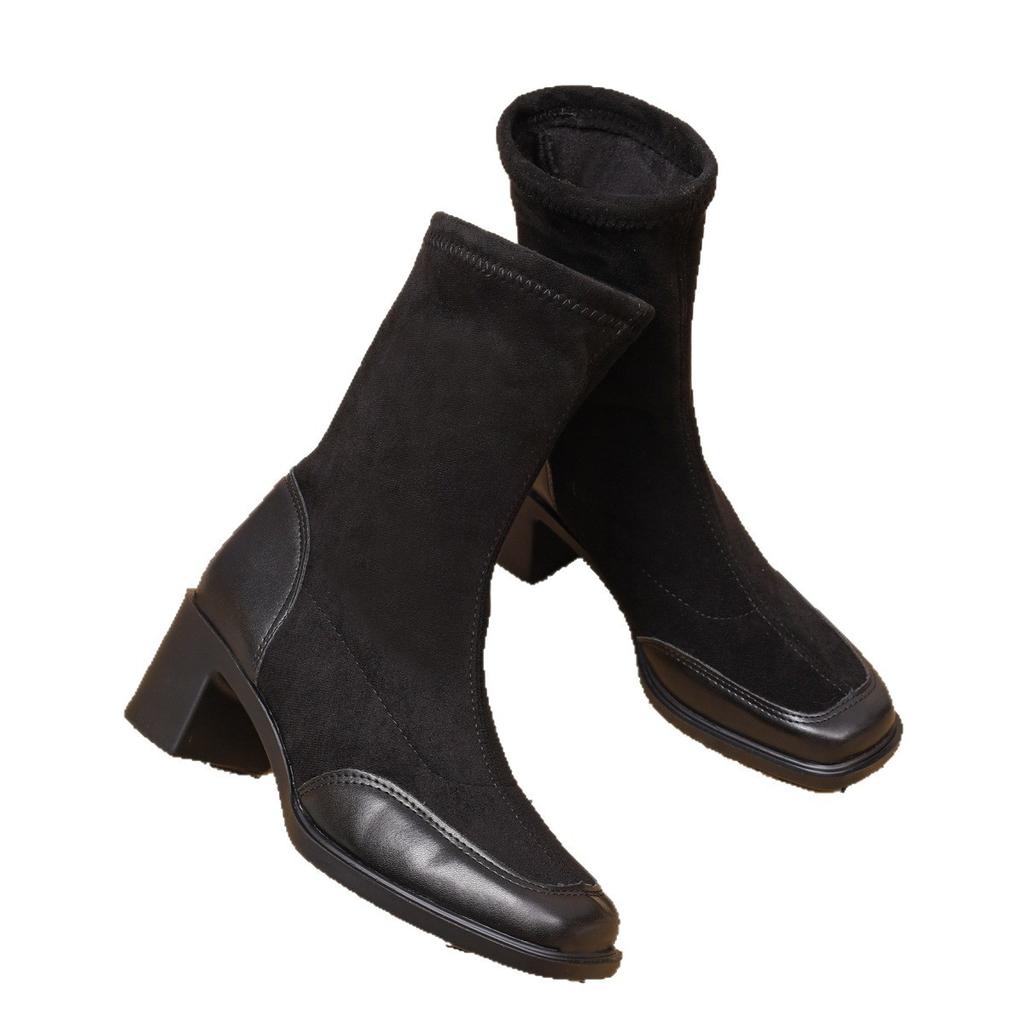 Autumn and winter boots boots women's new small ankle popular platform short boots soft leather Martin thin