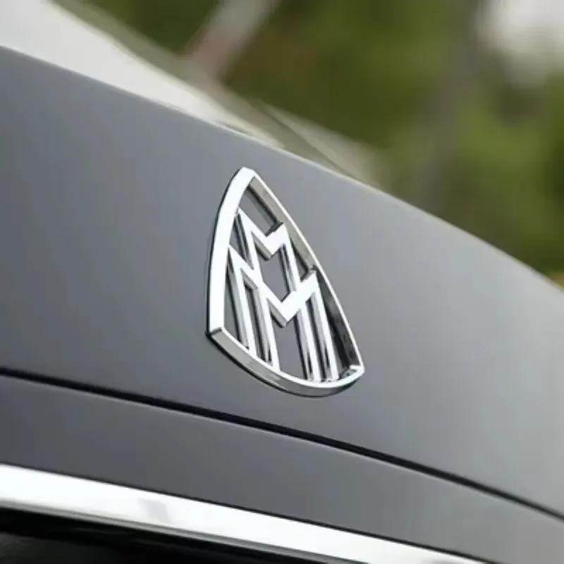 Maybach Logo Front Standing Metal Mark Emblem Auto Hood Rear Badge for Mercedes-Benz Maybach C E S Class S400 S500 S6001