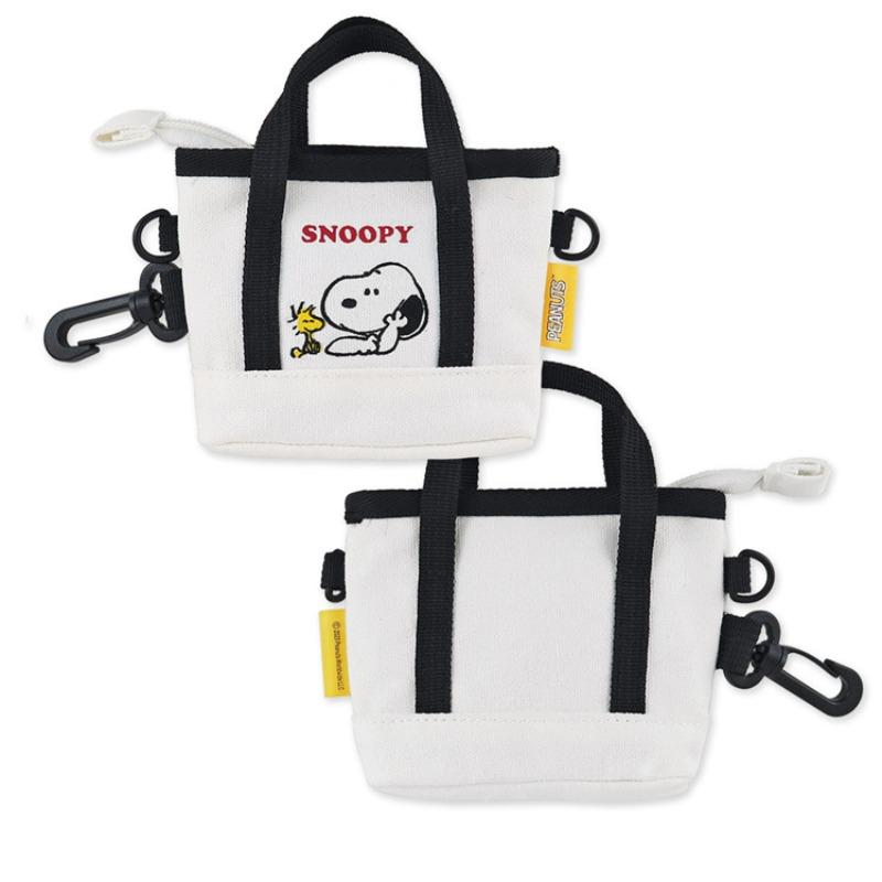 Snoopy Canvas Coin Purse Cartoon Anime Action Figures Q Figural Cute Small Key Card Carry-on Storage Bag Children Birthday Gifts
