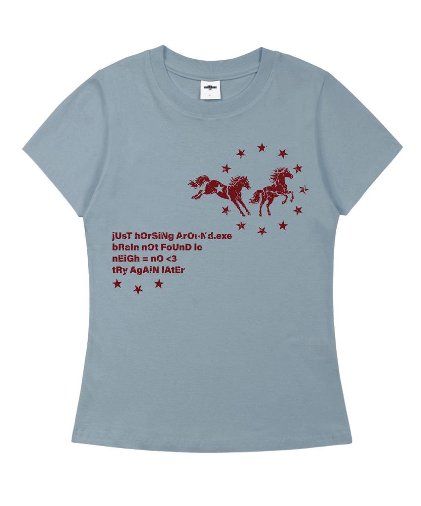 MILLION DAY Neigh Slim Fit Short Sleeve T-Shirt